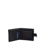 Herrenbrieftasche aus echtem Leder, Made in Italy, 9,5 x 12 x 2 cm