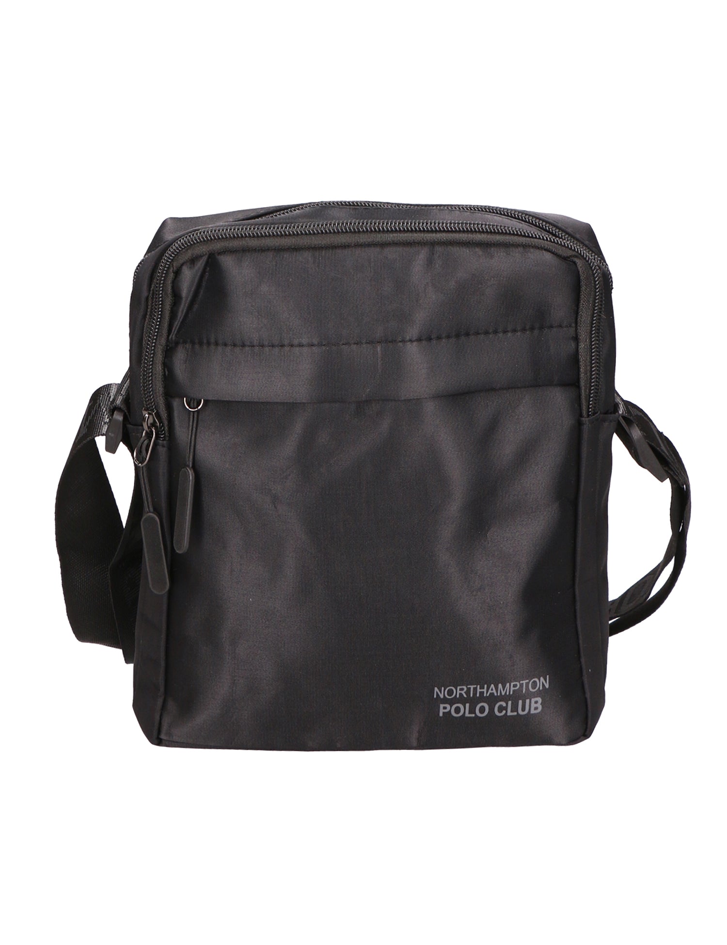 Borsa a tracolla uomo Pelle PU e Nylon PCL3149-BLACK Northampton Polo Club
