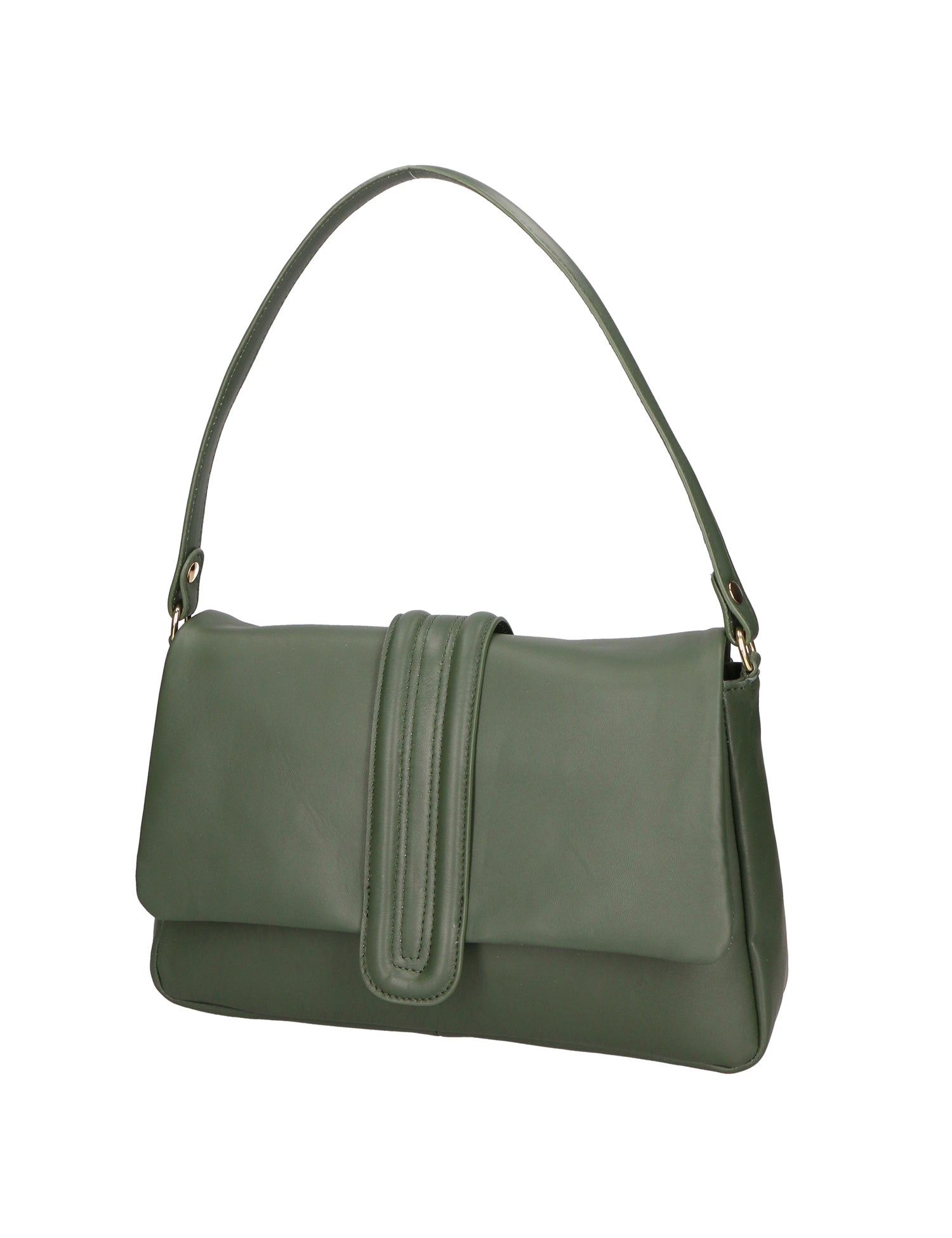 Jasmine Borsa a spalla da donna Vera pelle 06496-214 VERDE SCURO Gave Lux