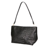 Lorelei Borsa a spalla da donna Vera pelle croco 06498-019 NERO Gave Lux