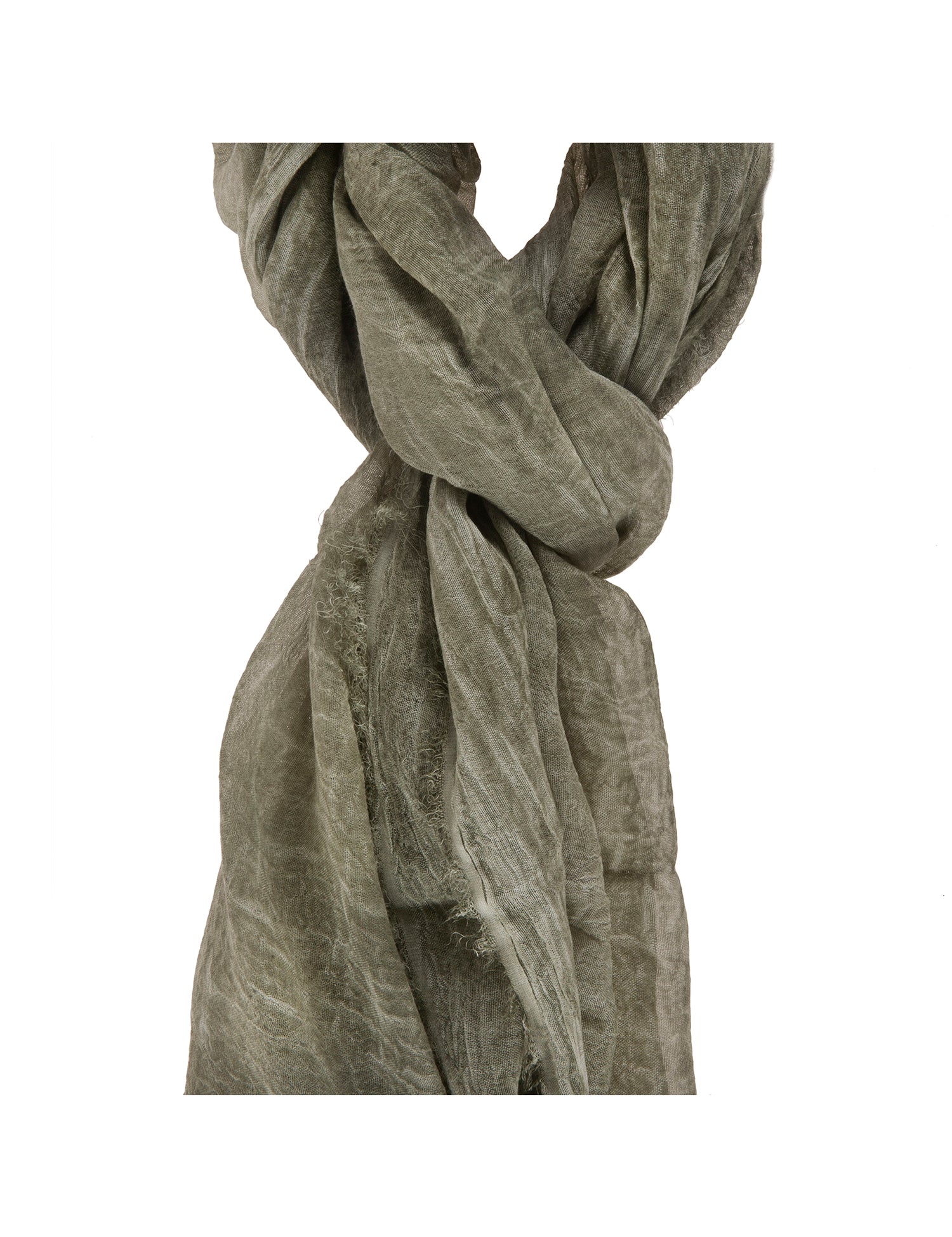 Scilla L1012-VERDE Foulard unisex Cotone e Seta Gave Lux