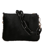 Borsa a spalla da donna Vera pelle di cavallino MYB-8021-FW-NERO My Best Bag