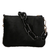 Borsa a spalla da donna Vera pelle di cavallino MYB-8021-FW-NERO My Best Bag