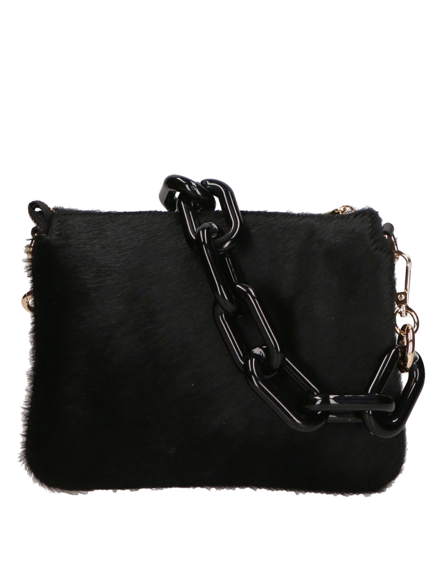 Borsa a spalla da donna Vera pelle di cavallino MYB-8021-FW-NERO My Best Bag