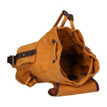 Micaela ZG3006-CUOIO COGNAC Zaino unisex in canvas e vera pelle Gave Lux