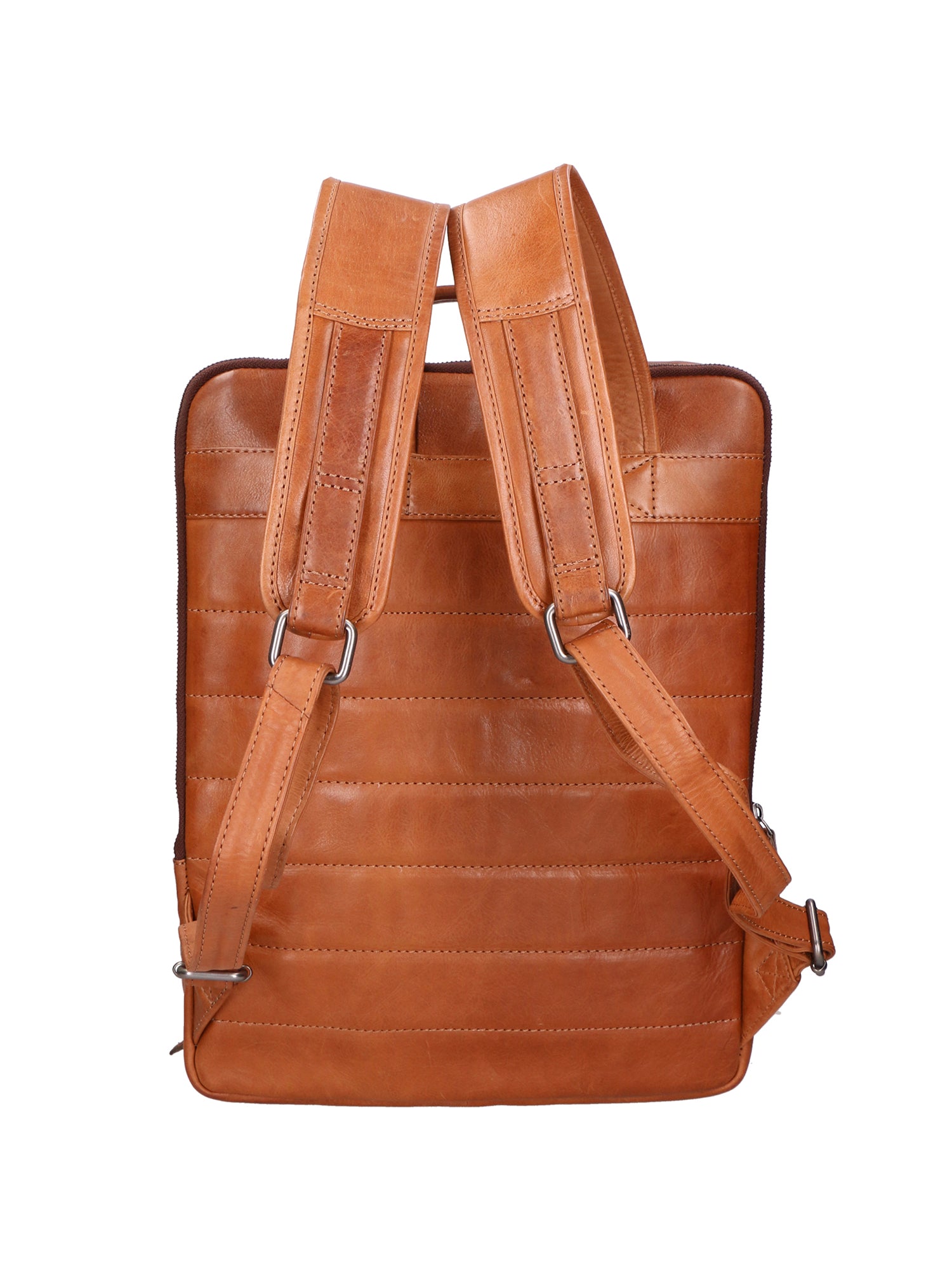 Zaino unisex in vera pelle Made in Italy Pelle di vacchetta ingrassata SN5863347-TAN Santini Firenze