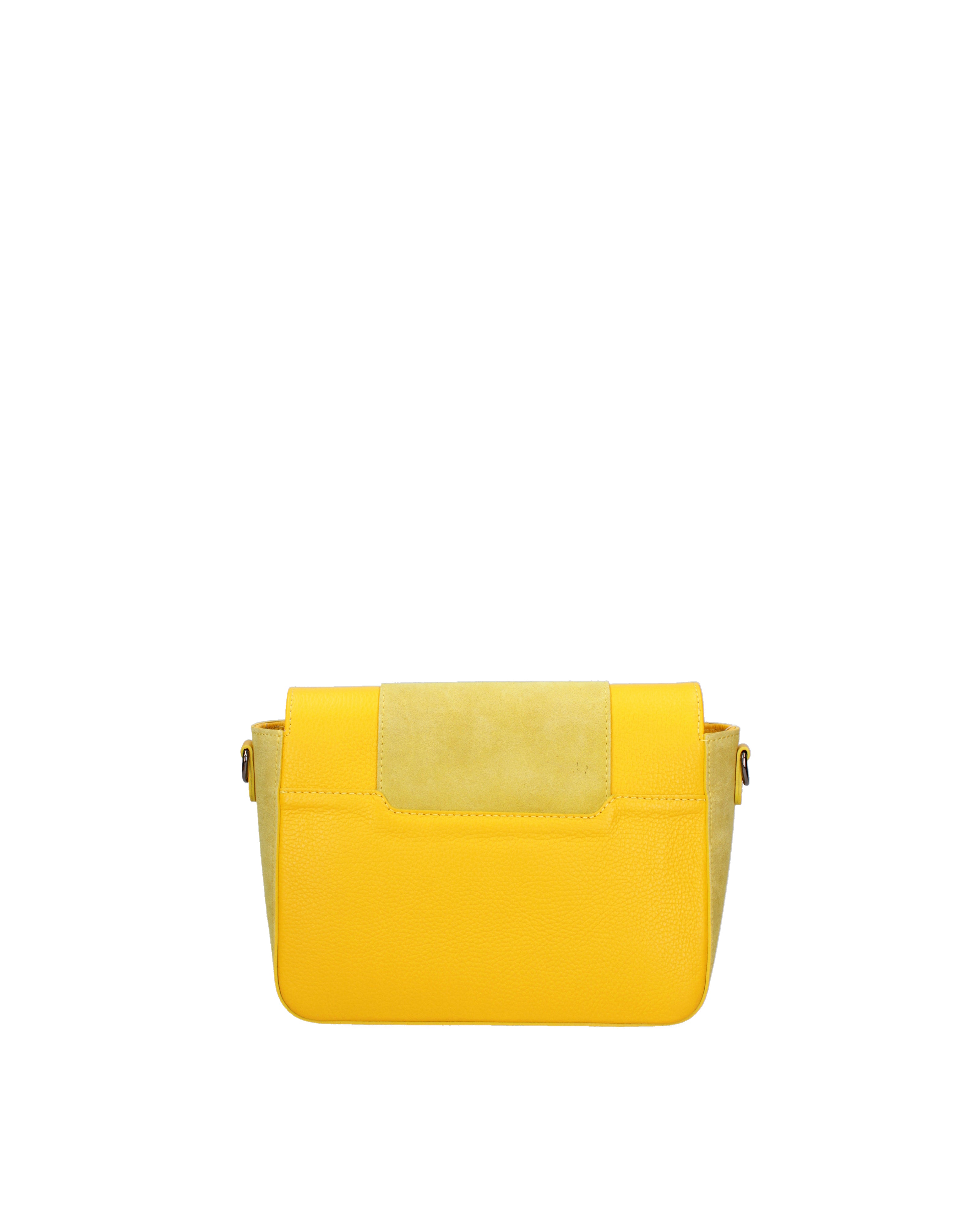 Soleada Borsa a tracolla da donna Vera pelle 8918-GIALLO Gave Lux