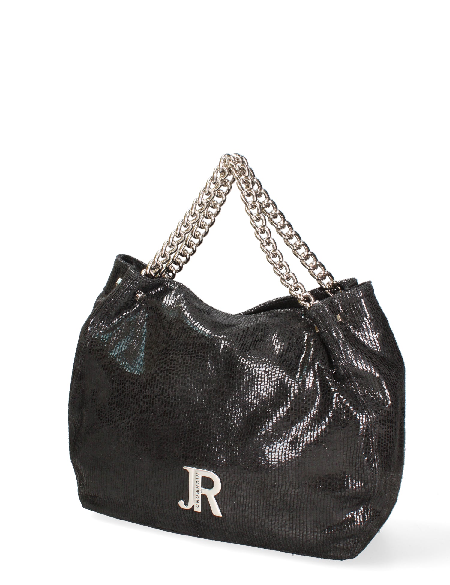 Borsa a spalla da donna Vera pelle e metallo JR-W-1115TJ-BLACK-SILVER John Richmond