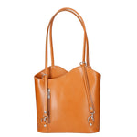 Fabiola Borsa a spalla da donna 100% pelle 9039-CUOIO COGNAC Gave Lux