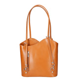 Fabiola Borsa a spalla da donna 100% pelle 9039-CUOIO COGNAC Gave Lux