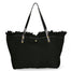 Agnese Borsa Shopper da donna Cotone e pelle 04649-D28 NERO BLACK Gave Lux