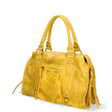 Elara Damen Schultertasche Echtleder 06090-018 Mittelgrau
