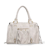 Elara Damen Schultertasche Echtleder 06090-018 Mittelgrau