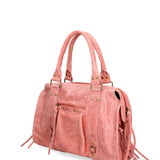 Elara Damen Schultertasche Echtleder 06090-018 Mittelgrau