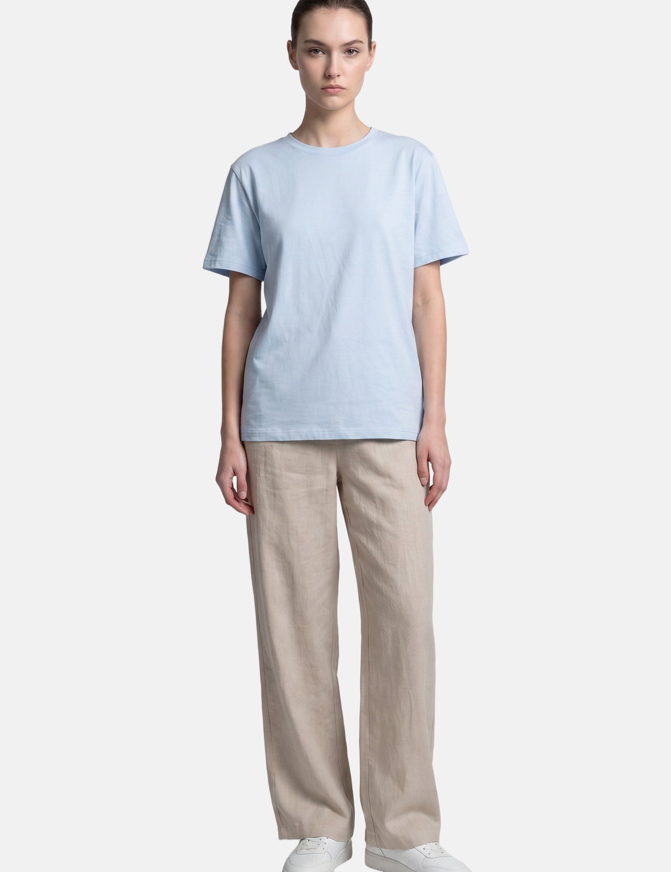 T-shirt in 84% Cotone 16% Elastan Blu
