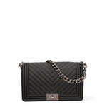 Borsa a mano da donna 100% Pvc FLAT-M 24-BLACK - BRUSH CDF Marc Ellis