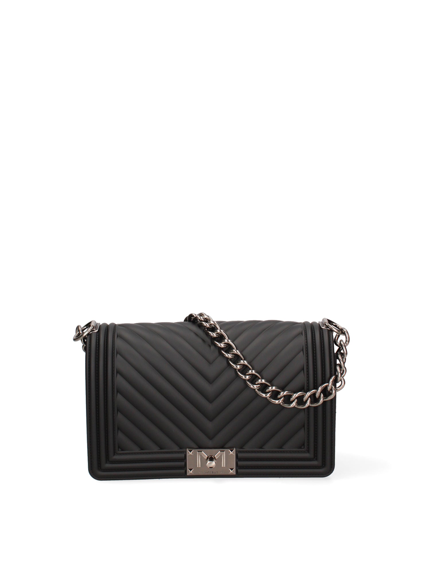 Borsa a mano da donna 100% Pvc FLAT-M 24-BLACK - BRUSH CDF Marc Ellis