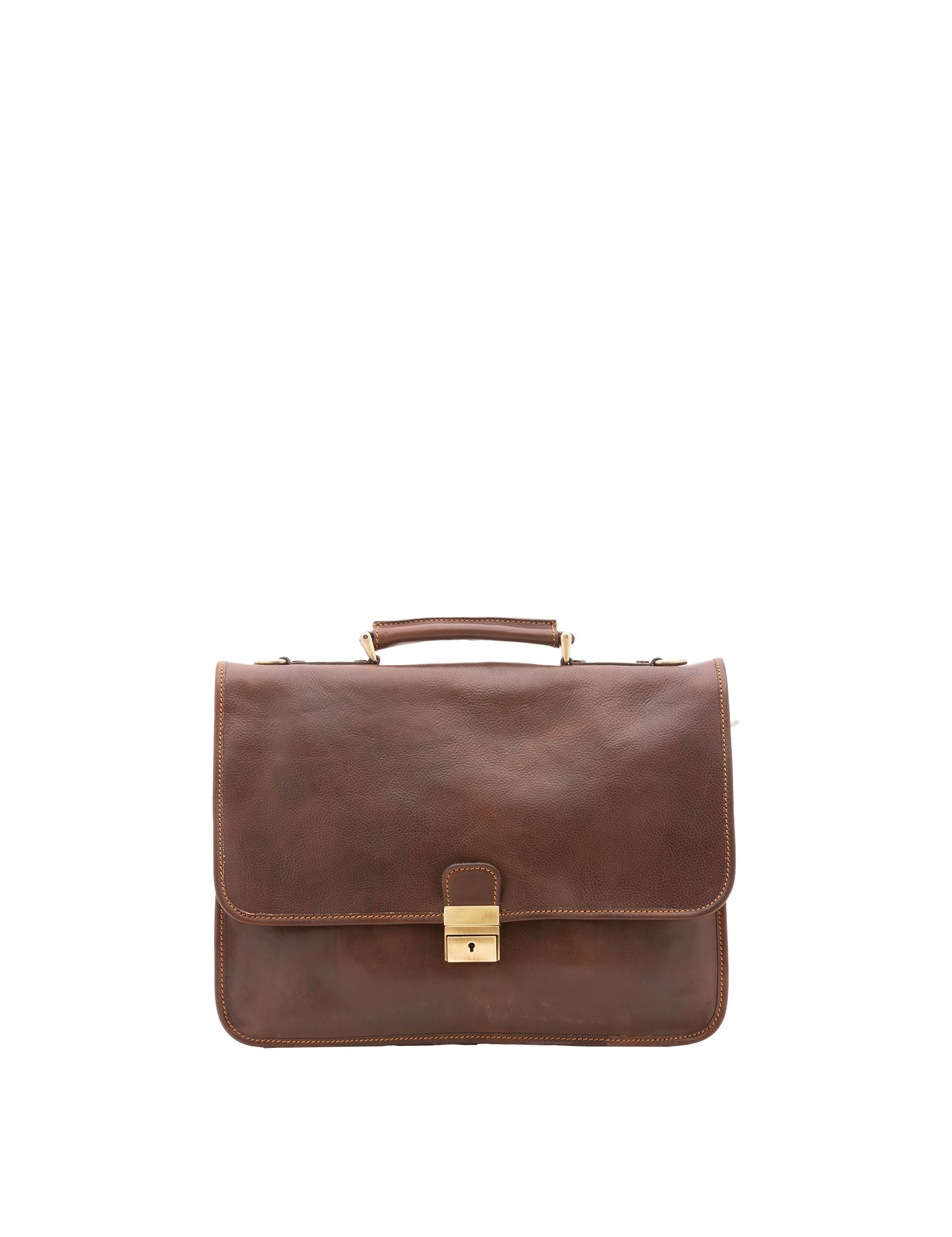Borsa a mano unisex in vera pelle Made in Italy 4017-TESTA DI MORO Alessia Firenze