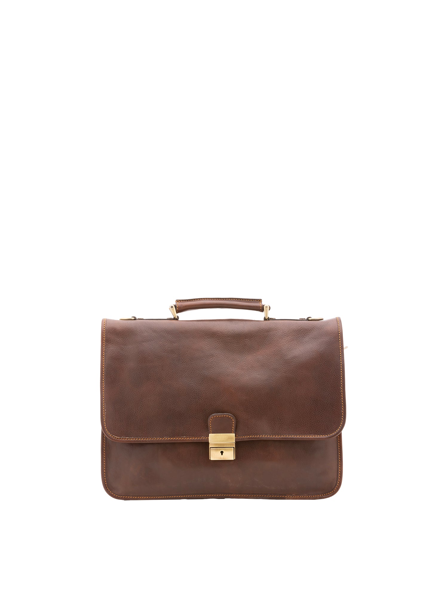 Borsa a mano unisex in vera pelle Made in Italy 4017-TESTA DI MORO Alessia Firenze