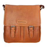 Borsa a tracolla da uomo 100% vera pelle HILB-3076-CUOIO Hill Burry