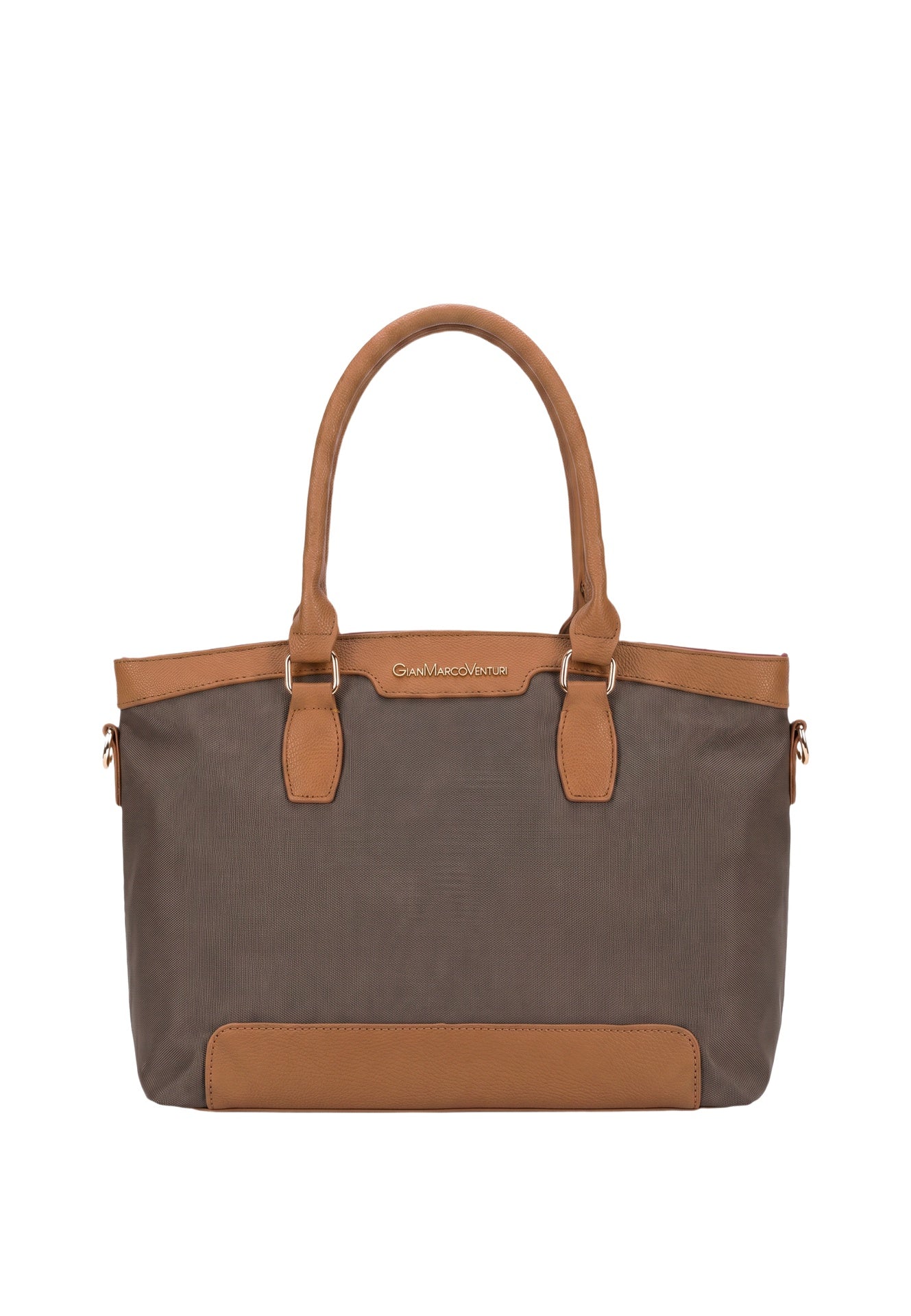 Borsa a Spalla in Pvc Verde Militare