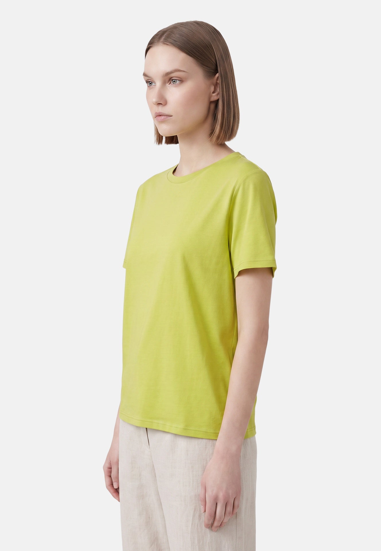 T-shirt in 84% Cotone 16% Elastan Verde