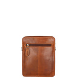 Borsa a tracolla da uomo in vera pelle RFID HILB-3339-CUOIO Hill Burry