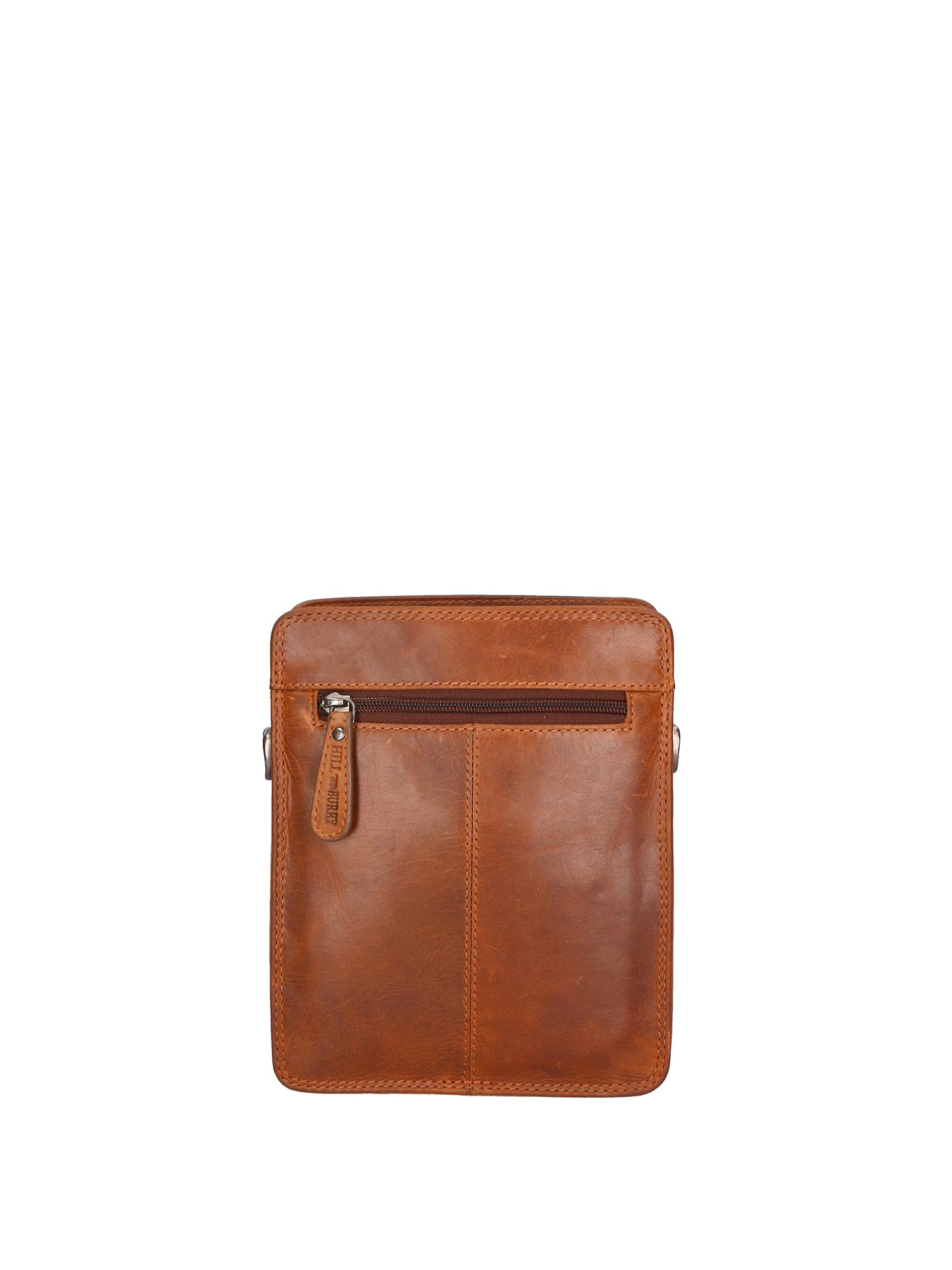Borsa a tracolla da uomo in vera pelle RFID HILB-3339-CUOIO Hill Burry