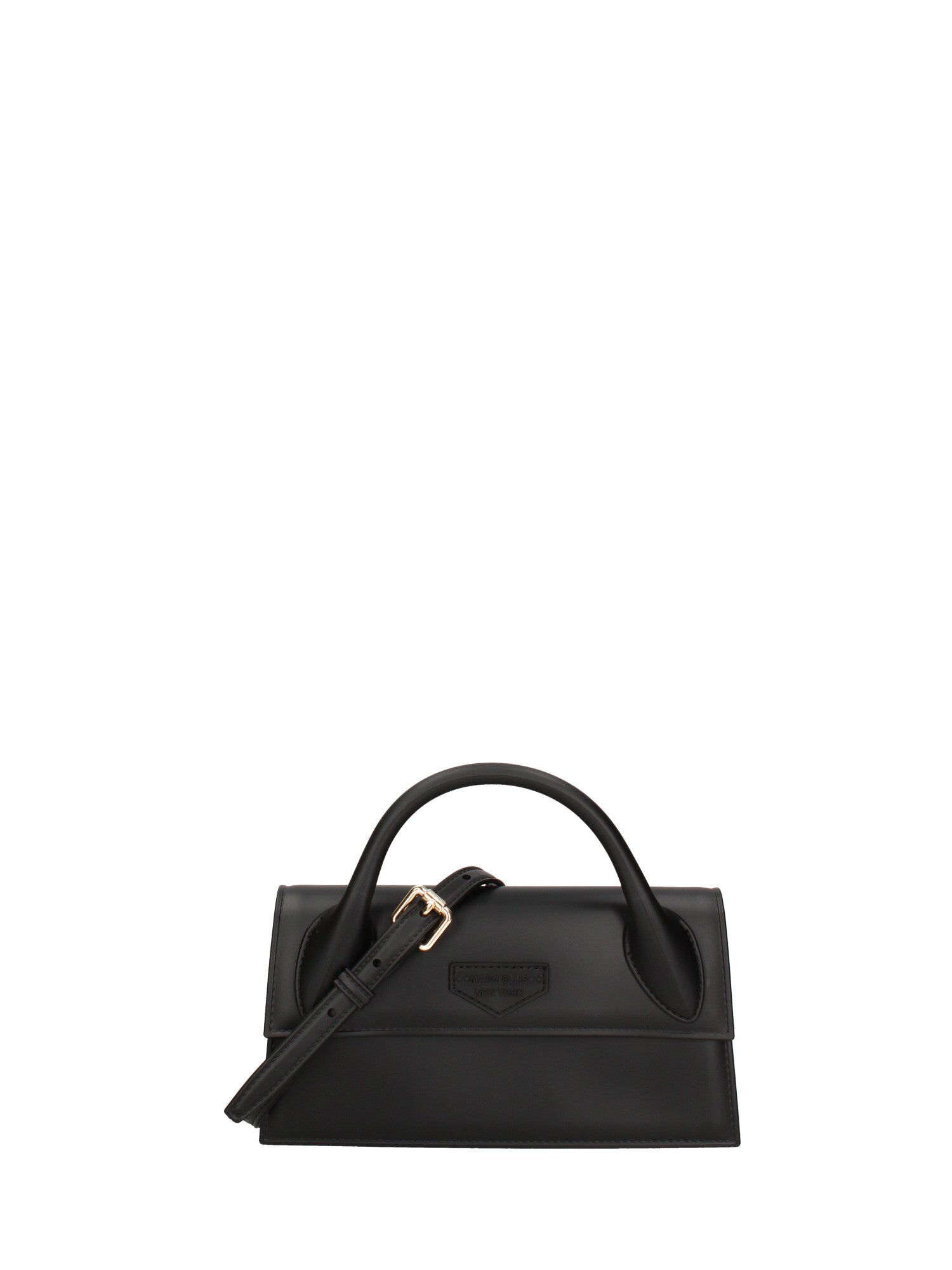 Borsa a mano da donna 100% gomma FLAT ARROW 24-BLACK-LIGHT GOLD Marc Ellis