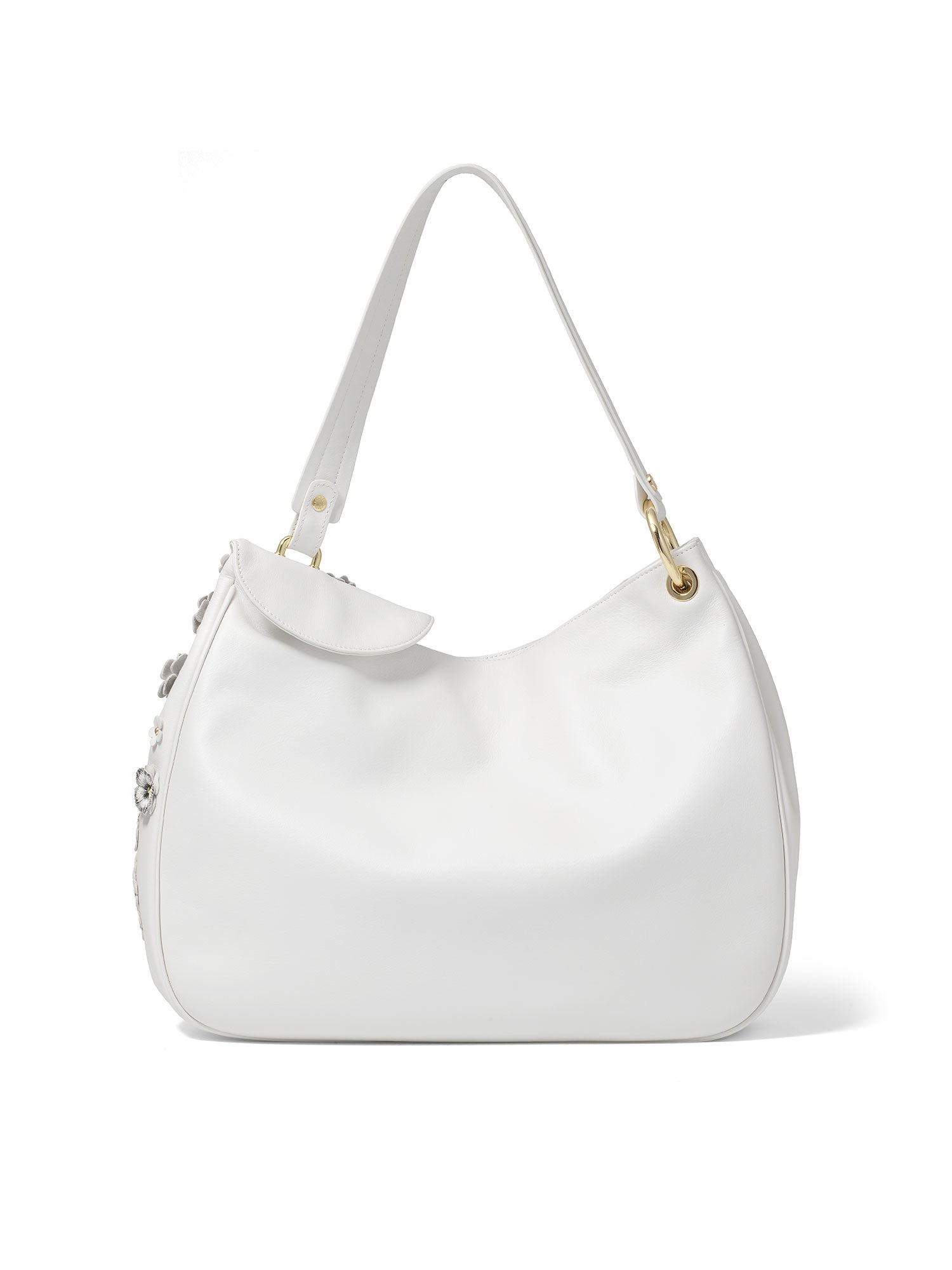 Elowen Plus Borsa a spalla da donna Vera pelle B17242-BIANCO Braccialini