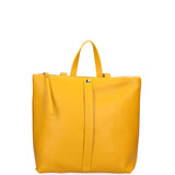 Convertible handbag into a women's backpack in genuine leather Made in Italy 30x30x12 cm