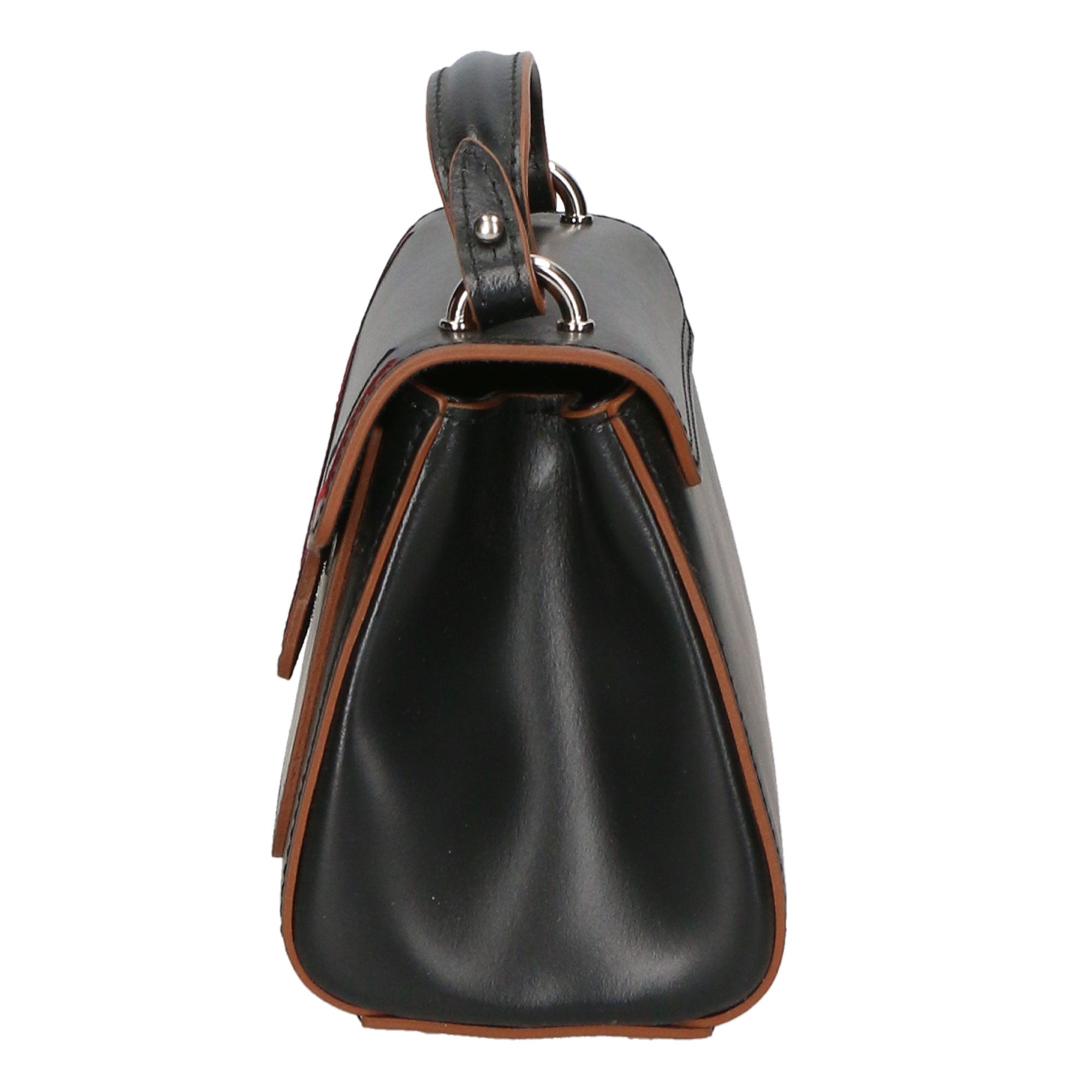 Borsa a mano da donna Vera pelle Ruga Made in Italy MYB-6001-FW-C99 NERO My Best Bag