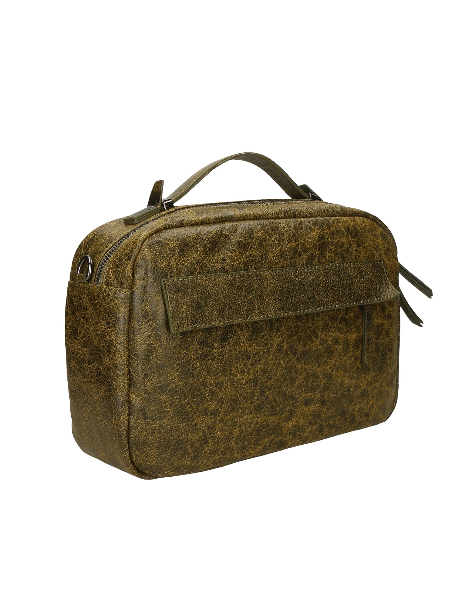 Vera Pelle 6542-VERDE GREEN Borsa a mano unisex Modello Avelon Gave Lux