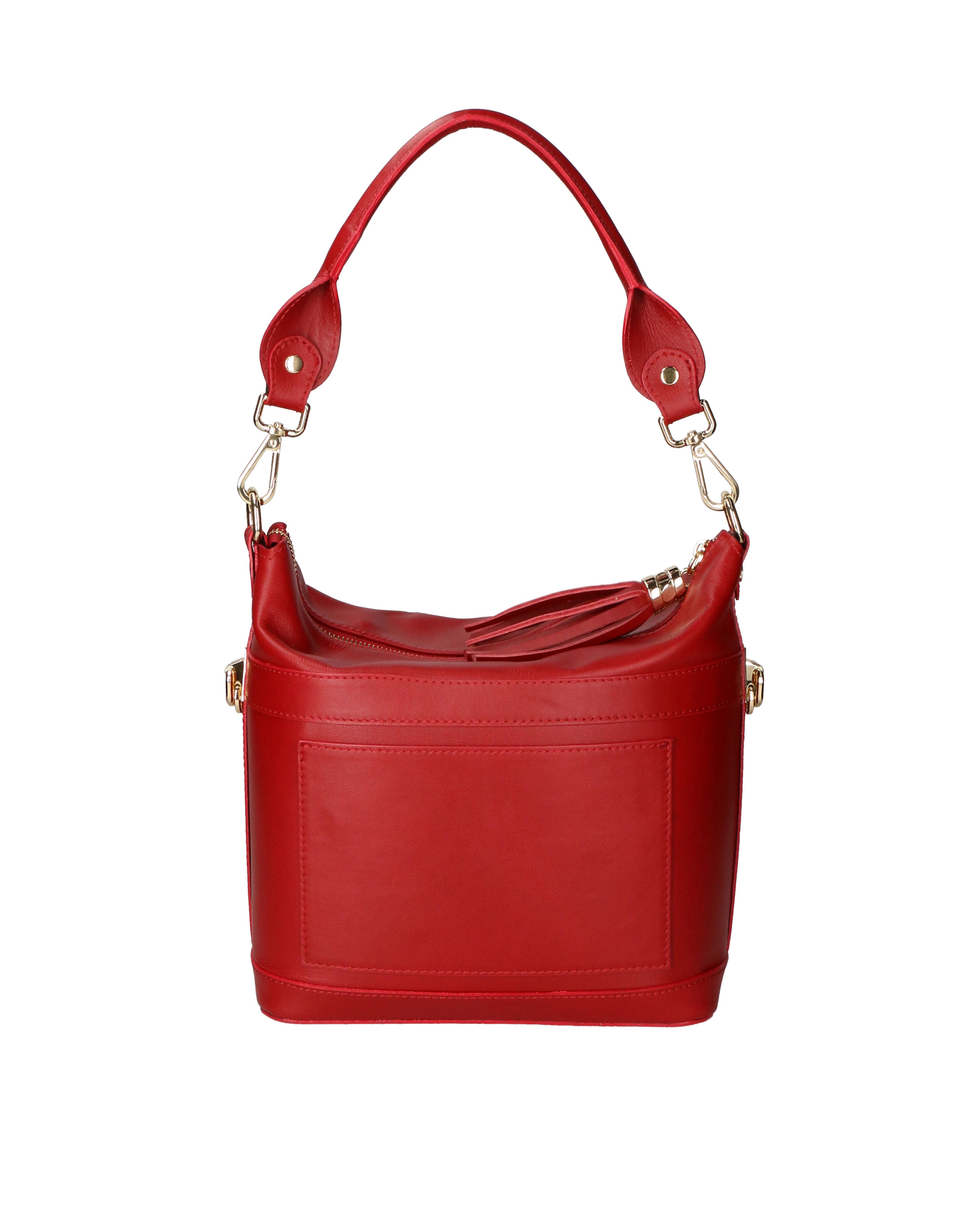 Elowen Elite Borsa a spalla da donna Vera Pelle 03824-10 ROSSO SCURO Chiara Ferretti