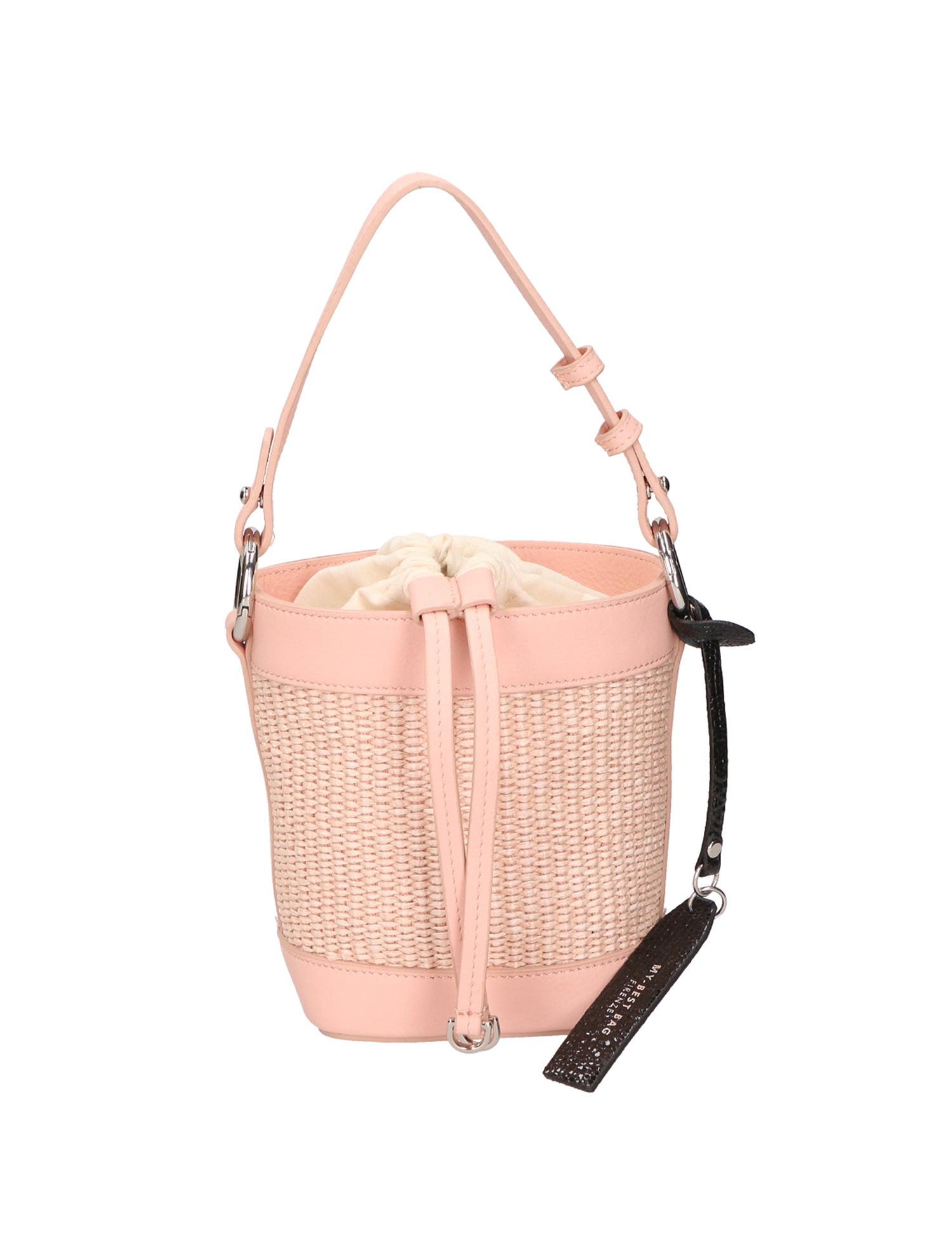 Borsa a secchiello da donna Misto pelle e tessuto MYB-05166-SS-506+S13 ROSA My Best Bag