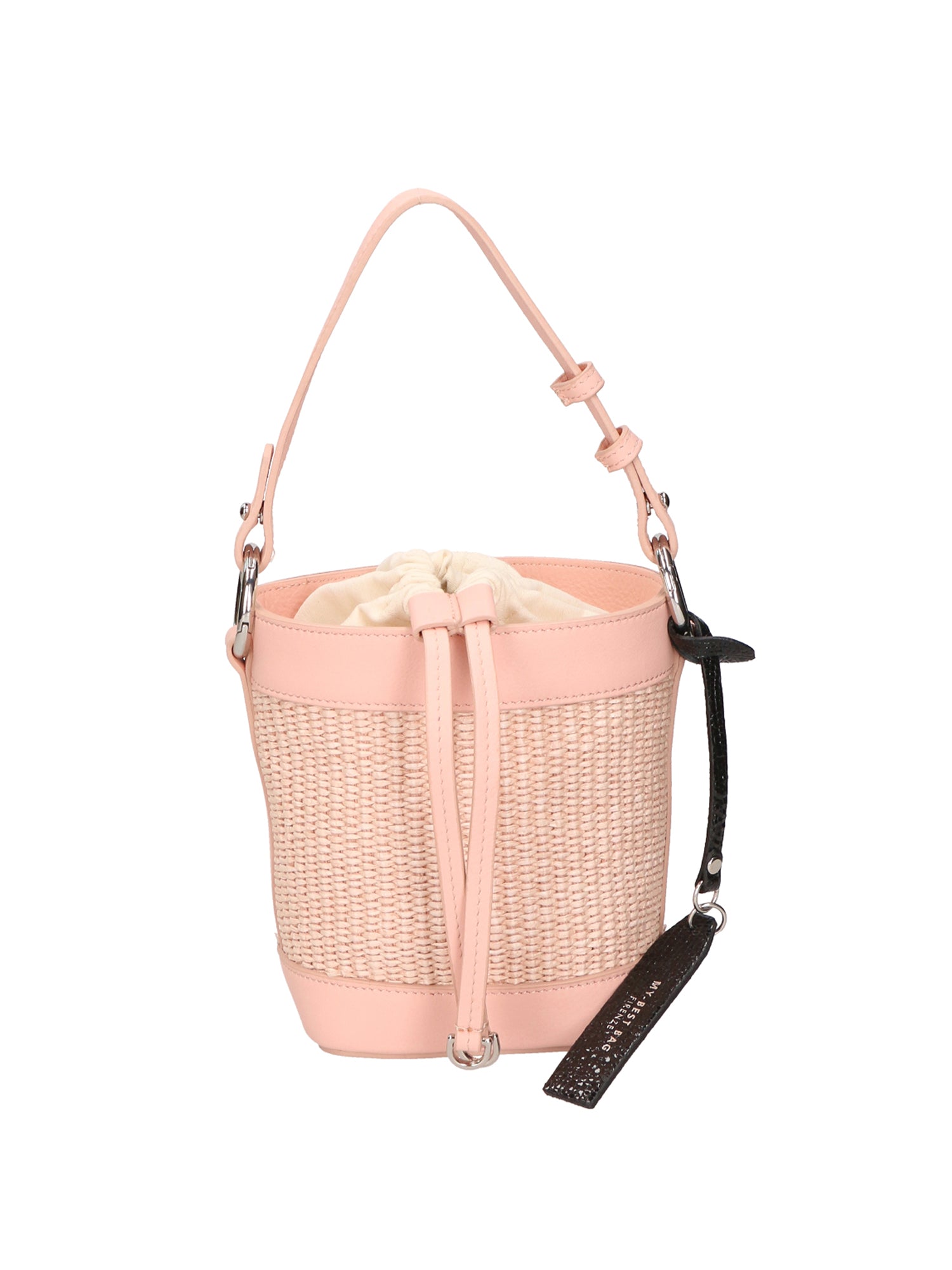 Borsa a secchiello da donna Misto pelle e tessuto MYB-05166-SS-506+S13 ROSA My Best Bag