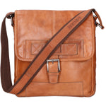 Borsa a tracolla unisex vera pelle 100% pelle SN5861547-TAN Santini Firenze