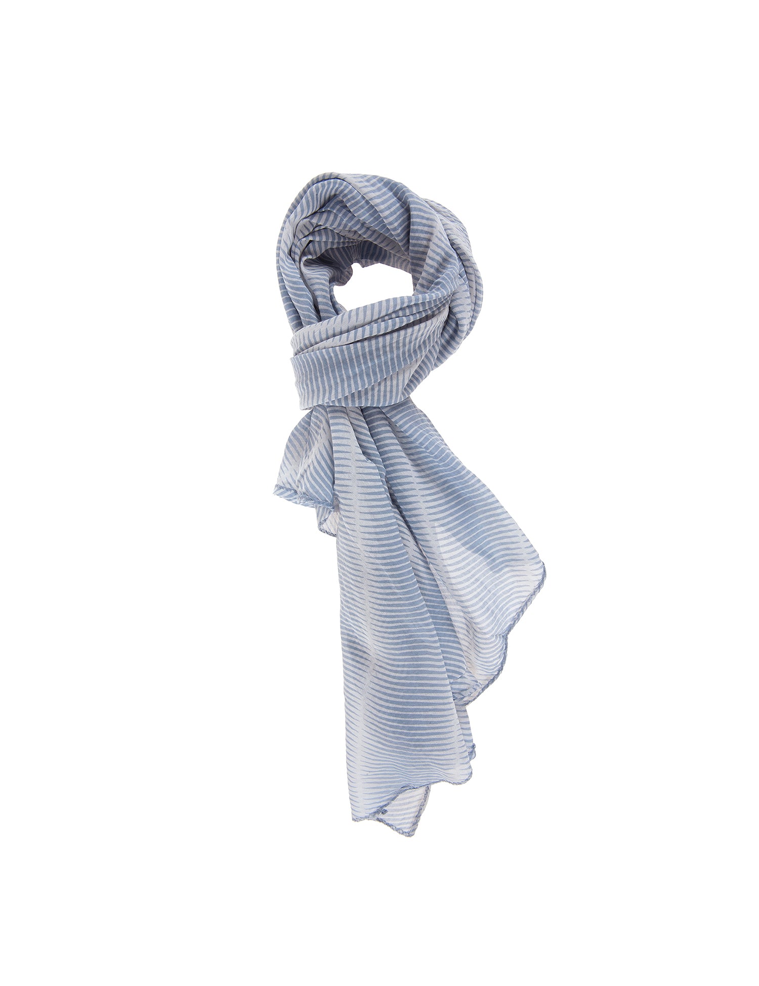 Silvana L2001-BLU JEANS Foulard unisex Cotone e Seta Gave Lux