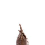 Unisex-Beuteltasche aus echtem Leder, hergestellt in Italien, 24 x 30 x 16 cm