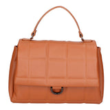 Purple Women's Handbag in Genuine Leather Made in Italy 17x28x7 cm