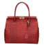 Deborah Borsa a mano da donna Pelle Croco Stampata 7727-C10 ROSSO SCURO Gave Lux
