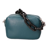 Barbara Borsa a spalla da donna Vera pelle 05706-D33 PETROLIO Gave Lux