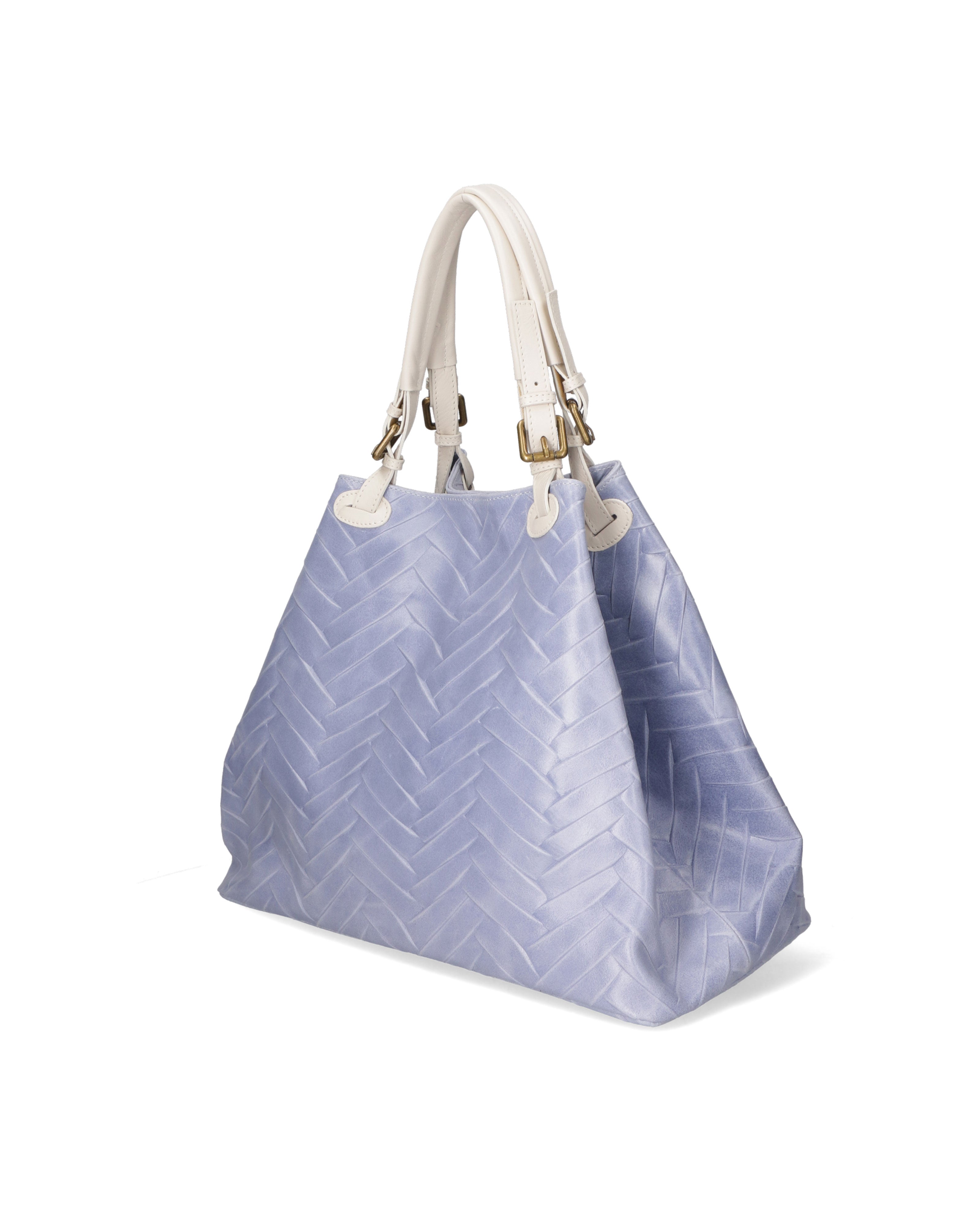 Crystalline Chic Borsa a spalla da donna Vera pelle 03631-032 CIELO Chiara Ferretti