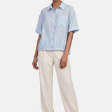 Blusa in 86 Lyocell 14 Poliestere Blu
