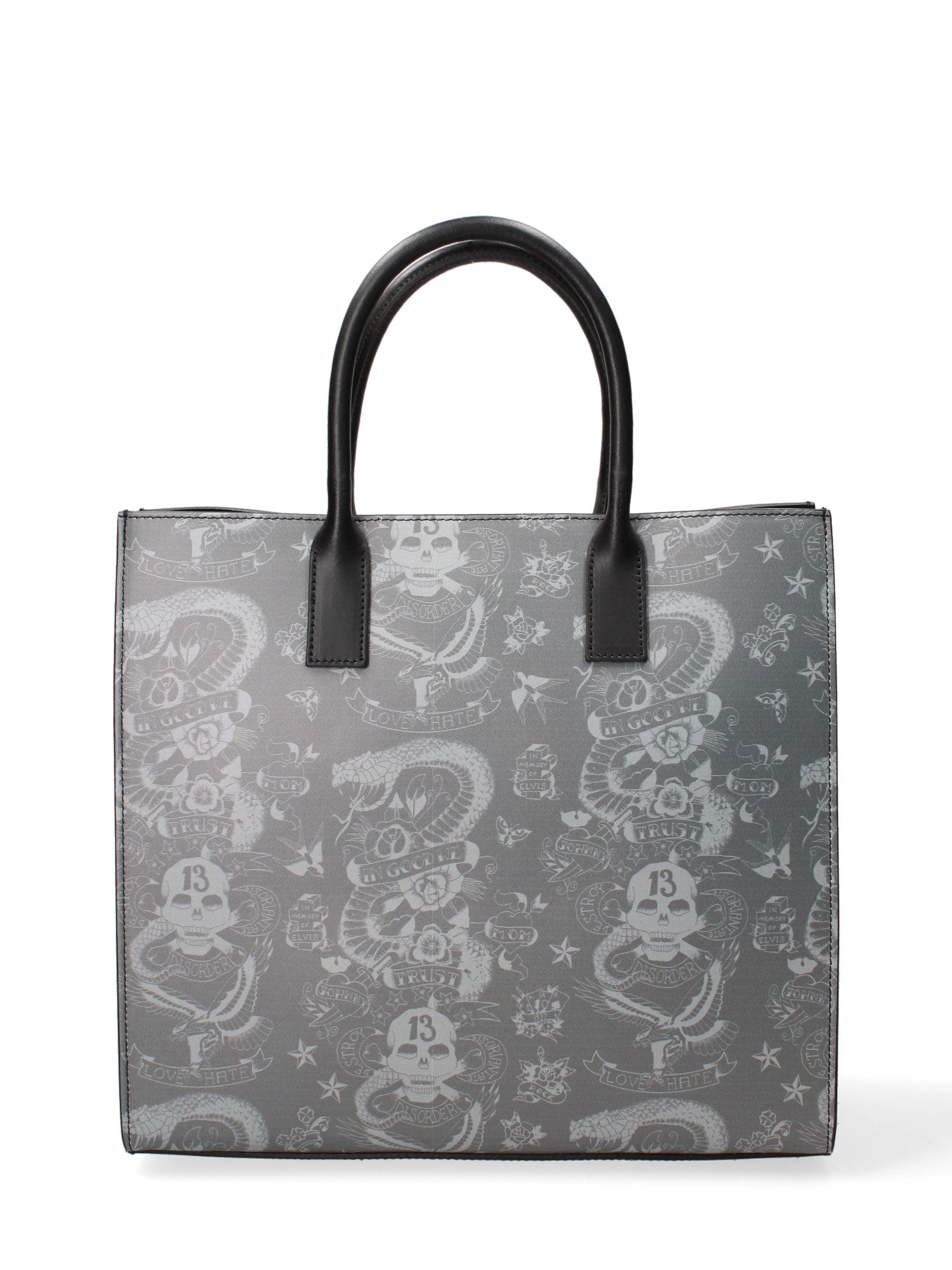 Borsa a mano da donna Vera pelle ruga JR-W-1032-BLACK-TATOO John Richmond