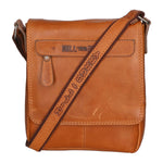 Borsa a tracolla da uomo in vera pelle RFID HILB-6155-CUOIO Hill Burry