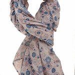 Serena L1019-ROSA Foulard Donna Cotone e Seta Gave Lux