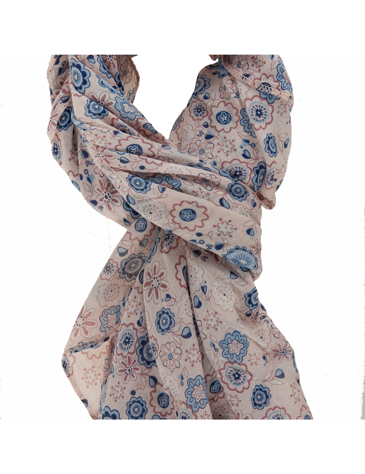Serena L1019-ROSA Foulard Donna Cotone e Seta Gave Lux
