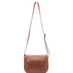 Borsa a tracolla da donna 100% vera pelle 4582-MARRONE Alessia Firenze