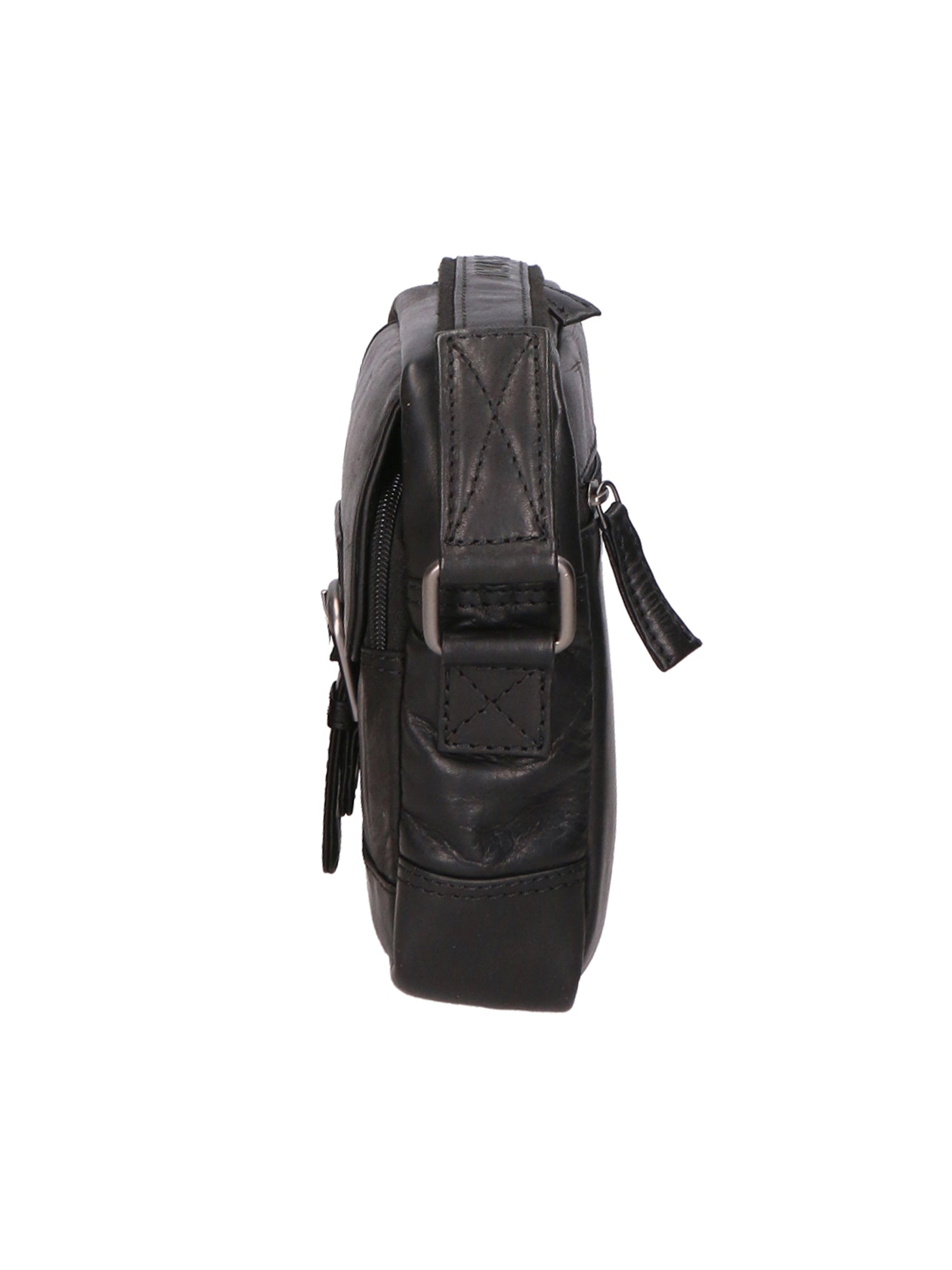 Borsa a tracolla unisex vera pelle 100% Made in Italy SN5863747-BLACK Santini Firenze